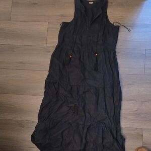 Magaschoni Black Linen Dress